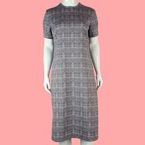 Vintage 70's Sherri Lynn Purple Knit Midi Dress